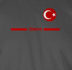 Shirtracer Rundhalsshirt Türkei Trikot Wappen Fanartikel 2024 Grau/Dunkelgrau/Lila