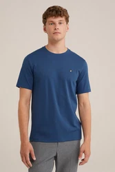 WE Fashion T-Shirt Dunkelblau/Blau