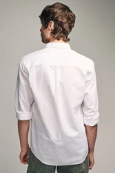 Next Langarmhemd Oxford Slim Fit Weiß/Creme