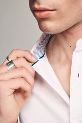 Next Langarmhemd Oxford Slim Fit Weiß/Creme