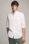 Next Langarmhemd Oxford Slim Fit Weiß/Creme