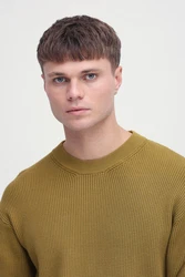 !Solid Pullover SDHAMI Dunkelgrün/Khaki/Gelb
