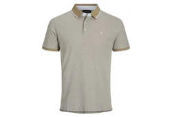 Jack & Jones Poloshirt JJEPAULOS 2er Pack Khaki/Grau/Beige/Braun