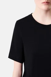 Drykorn Kurzarmhemd Basic Shirt Kirani Slim Fit Schwarz/Braun