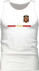 Shirtracer Tanktop Spanisches Trikot Wappen Spanien Fanartikel (2024) Dunkelblau/Gelb/Rot/Türkis/Weiß/Creme/Grau