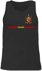 Shirtracer Tanktop Spanisches Trikot Wappen Spanien Fanartikel (2024) Grau/Rot/Dunkelblau/Grün/Lila/Gelb/Türkis
