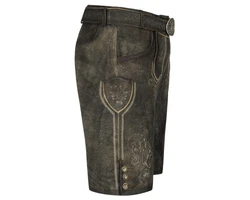 Krüger Trachtenlederhose Arijus Herren Khaki/Braun/Dunkelgrün/Dunkelbraun