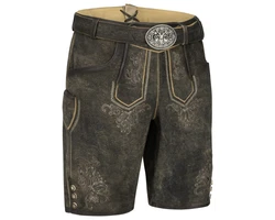 Krüger Trachtenlederhose Arijus Herren Khaki/Braun/Dunkelgrün/Dunkelbraun