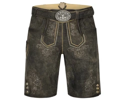 Krüger Trachtenlederhose Arijus Herren Khaki/Braun/Dunkelgrün/Dunkelbraun