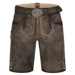 Krüger Trachtenlederhose Arijus Herren Khaki/Dunkelbraun/Braun/Grau