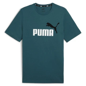 PUMA T-Shirt ESS+ Essentials 2 Col Logo Tee (586759) Grün/Türkis/Dunkelgrün/Lila