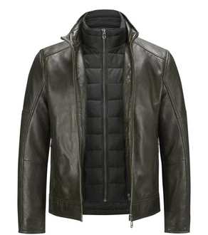 Milestone Lederjacke MSBender Dunkelgrün Milestone Lederjacke MSBender Dunkelgrün