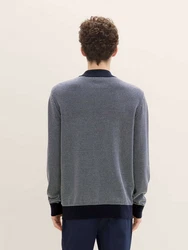 TOM TAILOR Denim Strickpullover mit Stehkragen 
