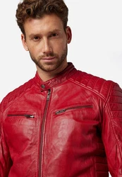 RICANO Lederjacke Cooper Rot