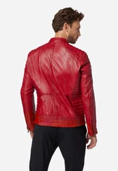 RICANO Lederjacke Cooper Rot