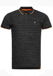 Indicode T-Shirt Mecklenburgh Schwarz/Dunkelgrau/Orange/Rot