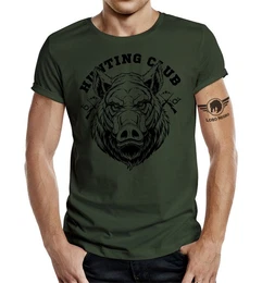 T-Shirt fr Jger: Hunting Club Eber