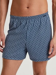 Calida Prints Herren Shorts Blau/Dunkelblau