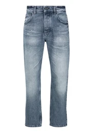 Straight-Jeans TROY BO-BF mit BOSS Leder-Badge