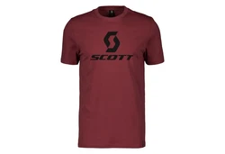 Scott T-Shirt Icon mit großem Logoprint Dunkelrot/Rot