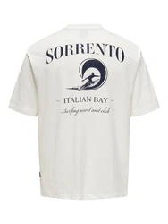 ONLY & SONS T-Shirt 2er-Set Kurzarm locker geschnitten Rundhals (7732) Schwarz/Orange (7732)