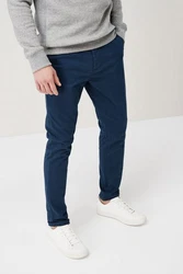 Next Chinohose Skinny-Fit-Chinohose mit Stretch Dunkelblau/Blau