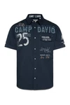 CAMP DAVID Hemd Paragliding Cape Town Kurzarm dunkelbeige / navy / saphir / wei