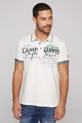 CAMP DAVID Poloshirt Paragliding Cape Town I Creme/Weiß/Grau/Beige/Khaki