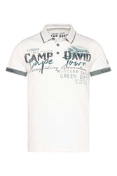 CAMP DAVID Poloshirt Paragliding Cape Town I Creme/Weiß/Grau/Beige/Khaki