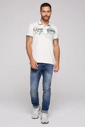 CAMP DAVID Poloshirt Paragliding Cape Town I Creme/Weiß/Grau/Beige/Khaki