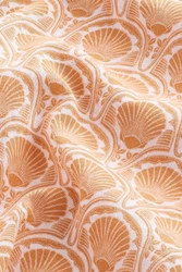 Next Kurzarmhemd aus Leinengemisch mit Print Rot/Braun/Orange/Beige/Gelb/Rosa