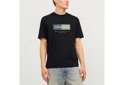 Jack & Jones Print-Shirt Jorfrederiksberg Box T-Shirt saphir/pastellgrün/schwarz/weiß