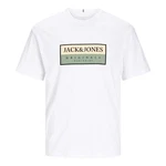 Jack & Jones Print-Shirt Jorfrederiksberg Box T-Shirt Khaki/Dunkelgrün