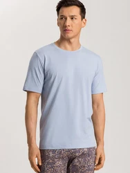 Hanro T-Shirt Living Shirts Blau/Hellblau