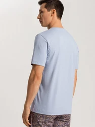 Hanro T-Shirt Living Shirts Blau/Hellblau