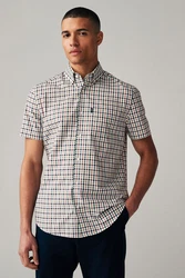 Next Langarmhemd Pflegeleichtes Button-Down-Oxford-Hemd Rot