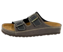 Lico Pantolette Natural Man Dunkelgrün/Braun/Dunkelbraun/Beige/Khaki