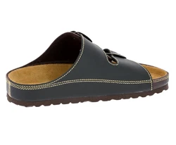 Lico Pantolette Natural Man Dunkelgrün/Braun/Dunkelbraun/Beige/Khaki