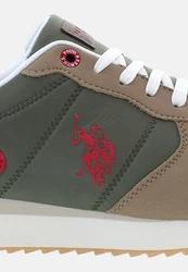 U.S. Polo Assn Schuhe Low-Sneaker ALTENA001 Dunkelgrün/Grün/Khaki/Beige/Creme