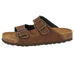 Lico Natural Elefo Pantolette Braun/Dunkelbraun/Beige