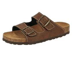 Lico Natural Elefo Pantolette Braun/Dunkelbraun/Beige