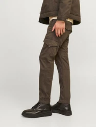 JACK & JONES JJIPAUL JJFLAKE AKM 542 Hose Khaki/Dunkelgrün