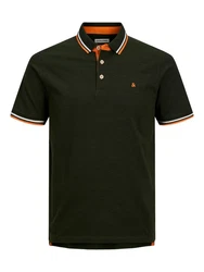 Jack & Jones Poloshirt JJEPAULOS POLO SS NOOS Dunkelgrün/Grün