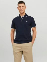 Jack & Jones Poloshirt JJEPAULOS POLO SS NOOS Dunkelblau