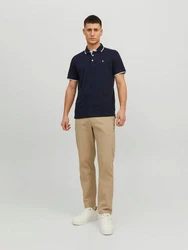 Jack & Jones Poloshirt JJEPAULOS POLO SS NOOS Dunkelblau