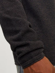 Jack & Jones Rundhalspullover JJEHILL KNIT CREW NECK NOOS dunkelbraun