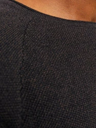 Jack & Jones Rundhalspullover JJEHILL KNIT CREW NECK NOOS dunkelbraun