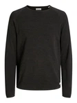 Jack & Jones Rundhalspullover JJEHILL KNIT CREW NECK NOOS dunkelbraun