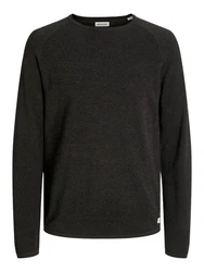 Jack & Jones Rundhalspullover JJEHILL KNIT CREW NECK NOOS dunkelbraun