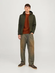 Jack & Jones Blouson Softshell Stepp Jacke mit Kapuze JJEMULTI dunkelgrn/orange